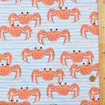 Cotton broadcloth printed fabric Crab Crab Club - nomura tailor