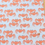 Cotton broadcloth printed fabric Crab Crab Club - nomura tailor