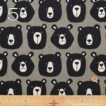 C/L canvas printed fabric Kyoton Bear - nomura tailor