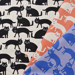 C/L Canvas printed fabric Honobono Cat - nomura tailor