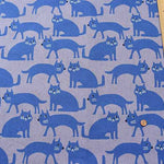 C/L Canvas printed fabric Honobono Cat - nomura tailor