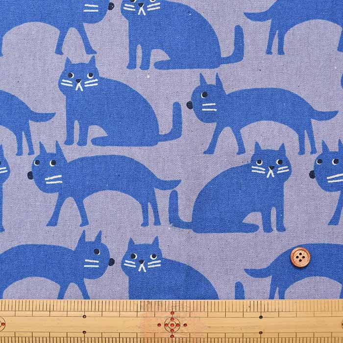 C/L Canvas printed fabric Honobono Cat - nomura tailor