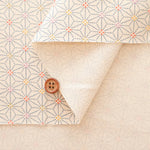 Cotton Sheeting printed Fabric - Japanese-style - Hemp Leaf Pattern - nomura tailor