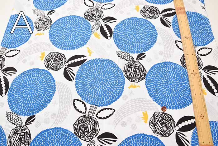 isso ecco& C/L canvas print fabric Flower - nomura tailor