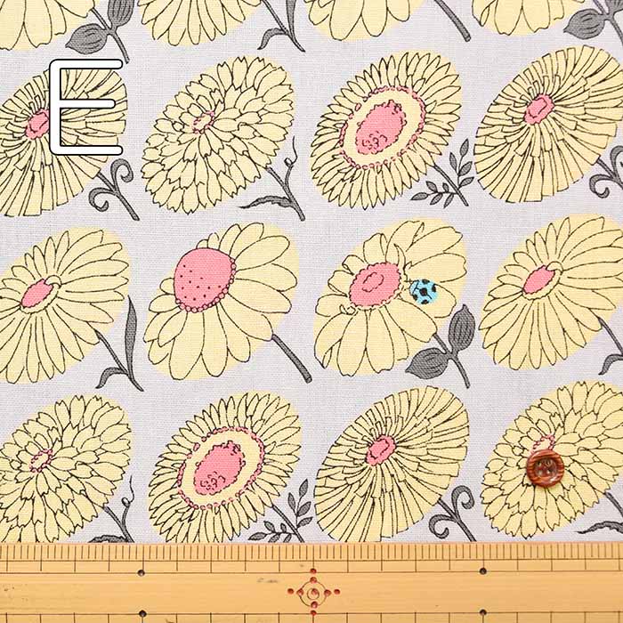 isso ecco& C/L canvas print fabric Gerbera - nomura tailor