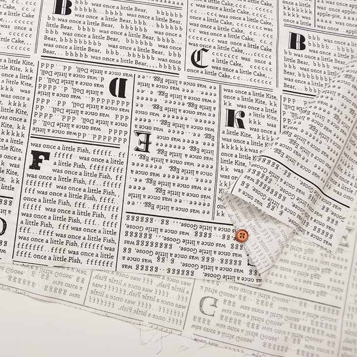 Cotton Scare Print Fabric Newspaper - nomura tailor