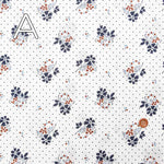 Cotton 60 Loan Print Fabric Soft Processing Dot Circle Flower - nomura tailor