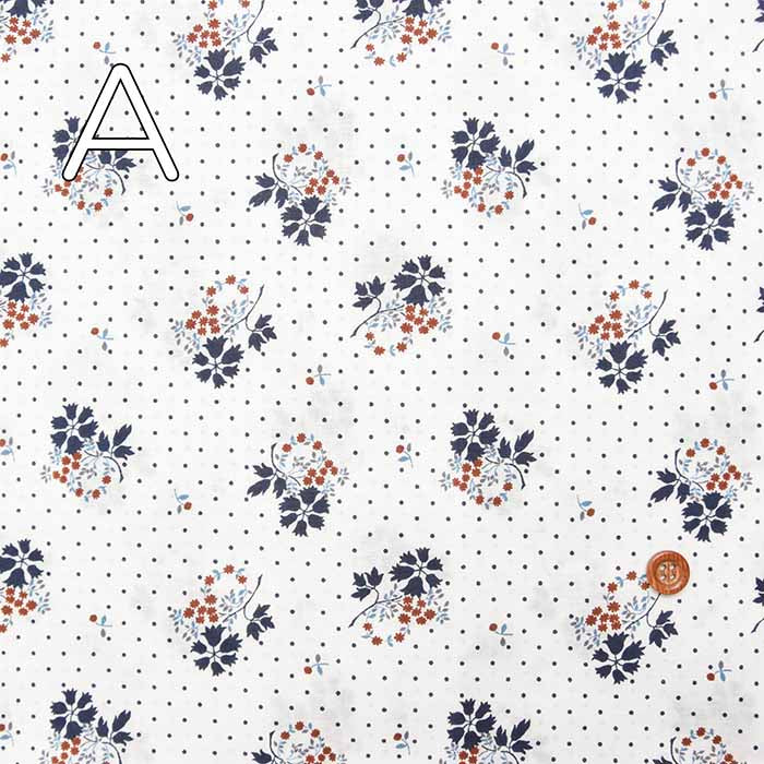 Cotton 60 Loan Print Fabric Soft Processing Dot Circle Flower - nomura tailor