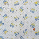 Cotton 60 Loan Print Fabric Soft Processing Dot Circle Flower - nomura tailor