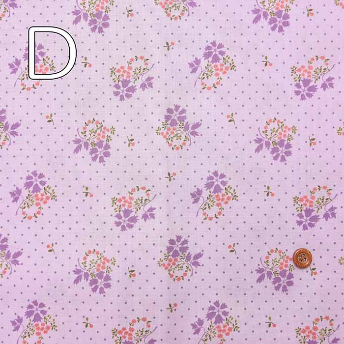 Cotton 60 Loan Print Fabric Soft Processing Dot Circle Flower - nomura tailor