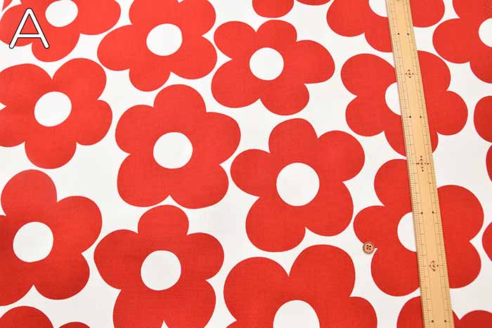 Cotton Ox Printed Fabric Big Flower - nomura tailor