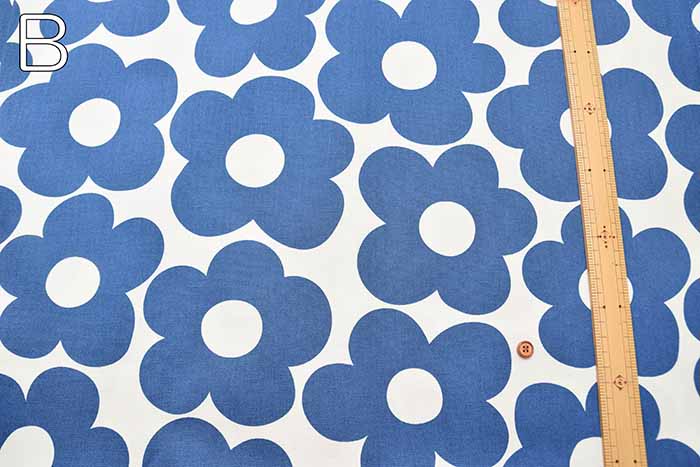 Cotton Ox Printed Fabric Big Flower - nomura tailor