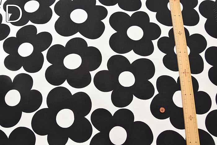 Cotton Ox Printed Fabric Big Flower - nomura tailor