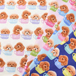 Cotton Ox Printed Fabric Teacup Poodle - nomura tailor