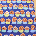 Cotton Ox Printed Fabric Teacup Poodle - nomura tailor