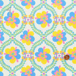 Cotton Ox Printed Fabric Pop Flower - nomura tailor