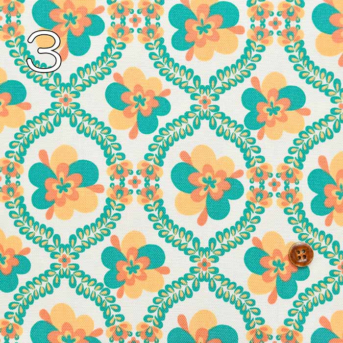 Cotton Ox Printed Fabric Pop Flower - nomura tailor