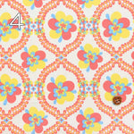 Cotton Ox Printed Fabric Pop Flower - nomura tailor