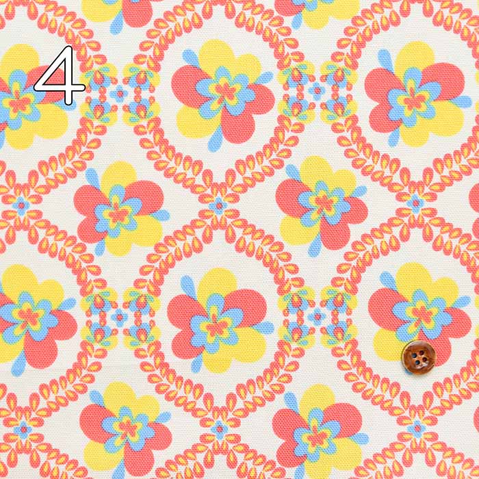 Cotton Ox Printed Fabric Pop Flower - nomura tailor