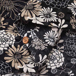 Cotton Ripple Printed Fabric Japanese Style Flower - nomura tailor