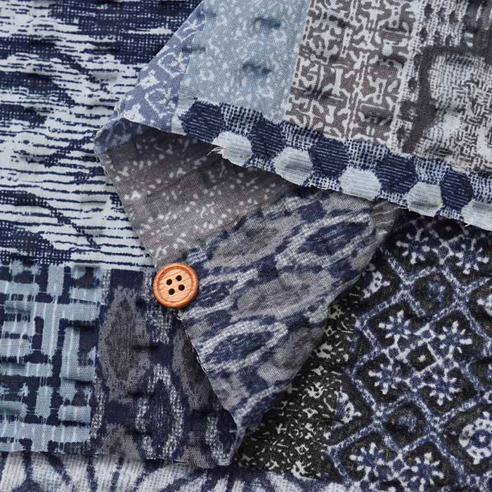 Cotton Ripple Printed Fabric Japanese Patchwork - nomura tailor