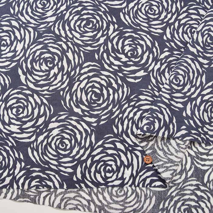 Cotton Takashima-Chijimi Printed Fabric Flower - nomura tailor