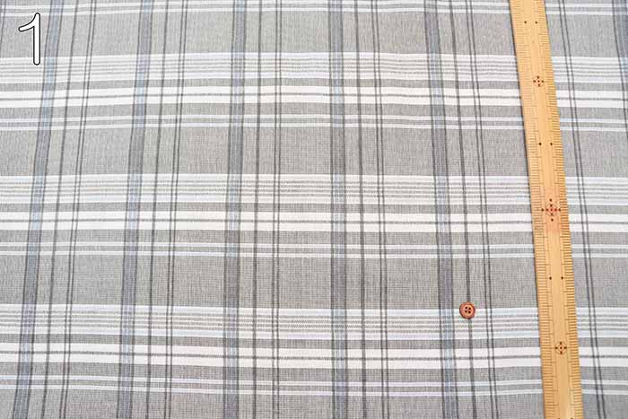 Cotton Takashima-Chijimi Printed Fabric Check - nomura tailor