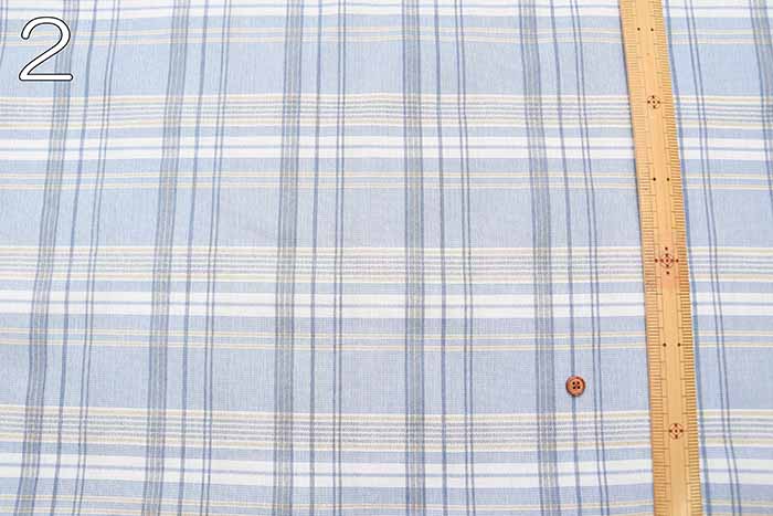 Cotton Takashima-Chijimi Printed Fabric Check - nomura tailor