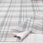 Cotton Takashima-Chijimi Printed Fabric Check - nomura tailor