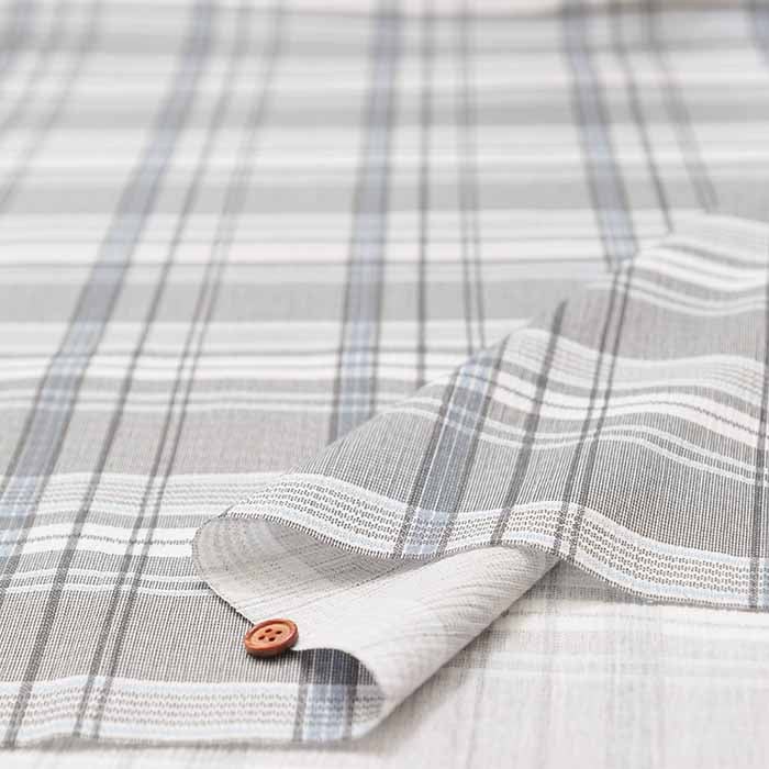 Cotton Takashima-Chijimi Printed Fabric Check - nomura tailor