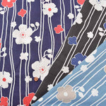 Cotton Takashima-Chichimi printed fabric Flower - nomura tailor