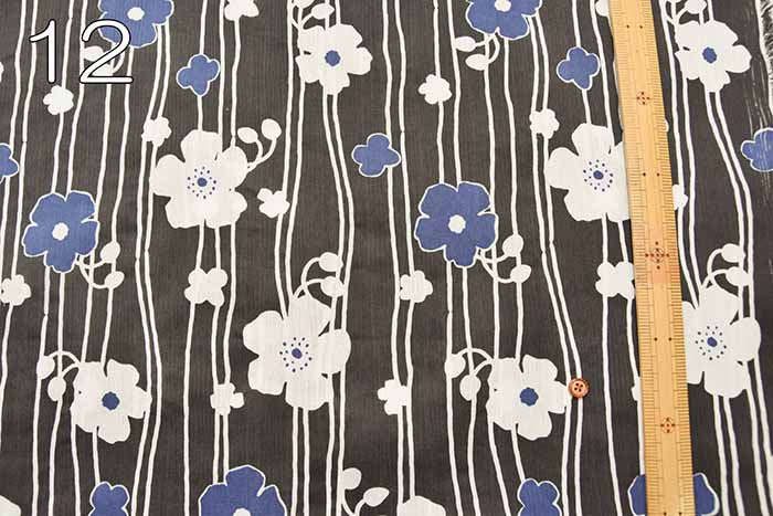 Cotton Takashima-Chichimi printed fabric Flower - nomura tailor