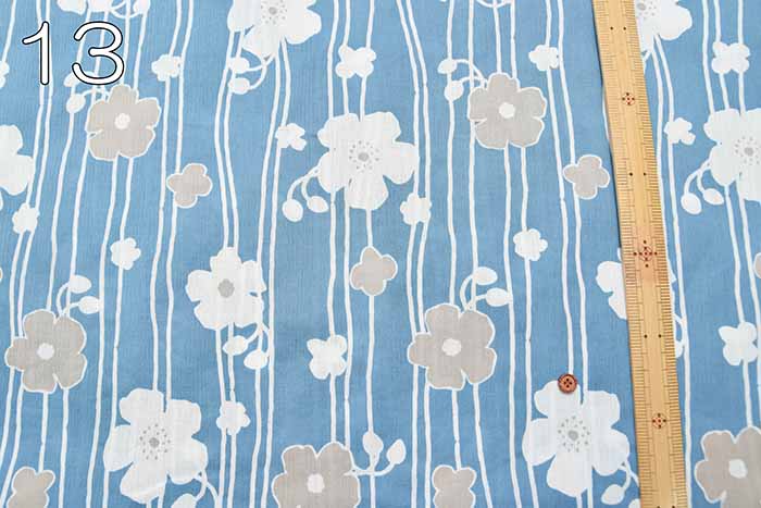 Cotton Takashima-Chichimi printed fabric Flower - nomura tailor