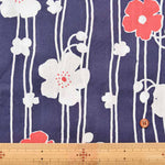 Cotton Takashima-Chichimi printed fabric Flower - nomura tailor