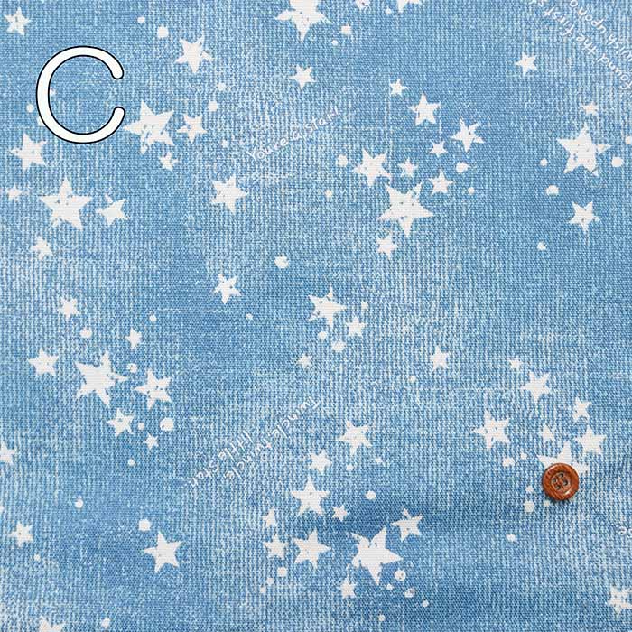 Cotton Ox Print Fabric Denim -style star - nomura tailor