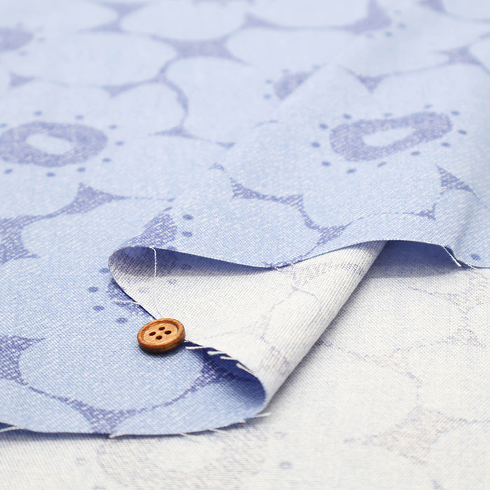 Cotton Oxford Printed Fabric - Flower - nomura tailor