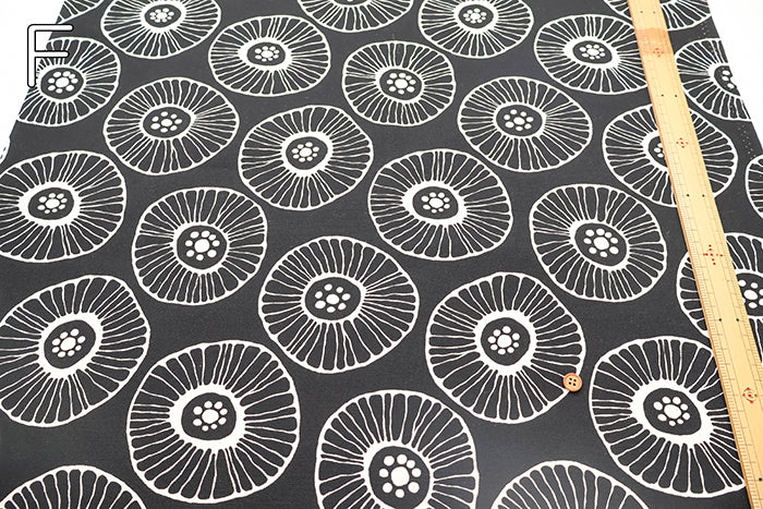 Cotton Oxford Printed Fabric - Flower - nomura tailor