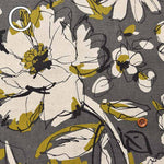 C/L canvas print fabric line flower - nomura tailor