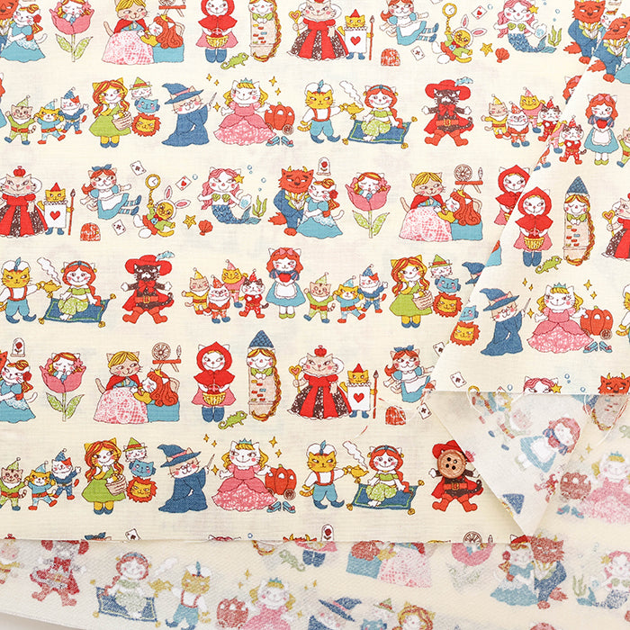 Cotton Sheeting Printed Fabric - Narikiri Heroine - nomura tailor