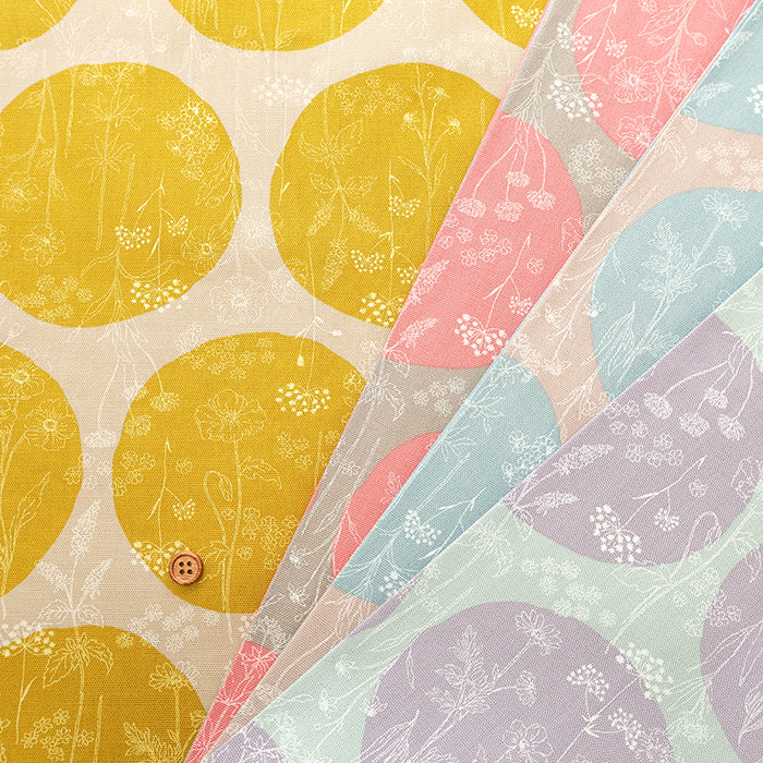 Cotton Oxford Lacquer Printed Fabric - Flower - nomura tailor