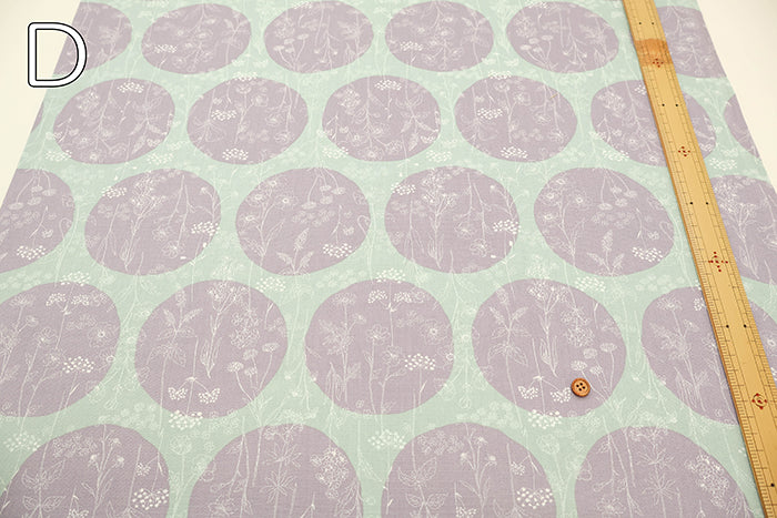 Cotton Oxford Lacquer Printed Fabric - Flower - nomura tailor