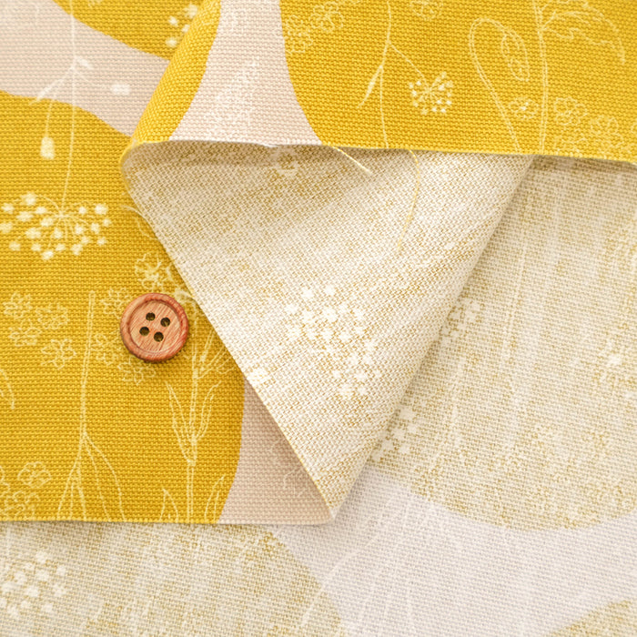 Cotton Oxford Lacquer Printed Fabric - Flower | nomura tailor