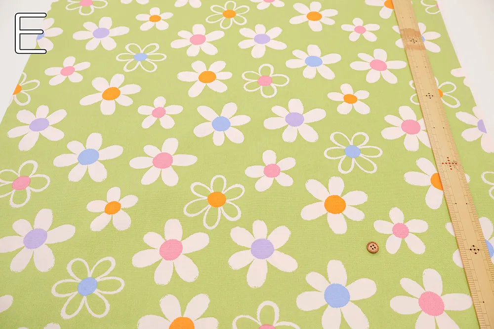 Cotton Oxford Printed Fabric - Simple Flower - nomura tailor