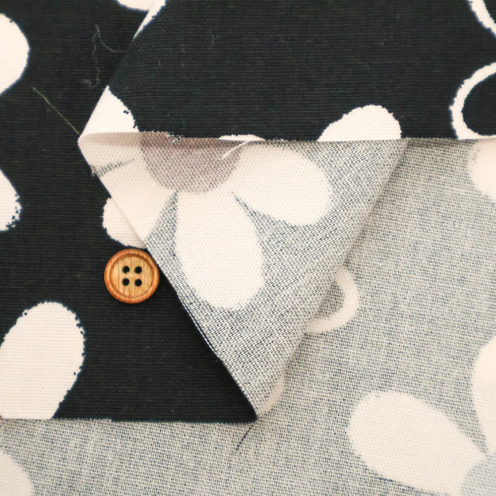 Cotton Oxford Printed Fabric - Simple Flower - nomura tailor