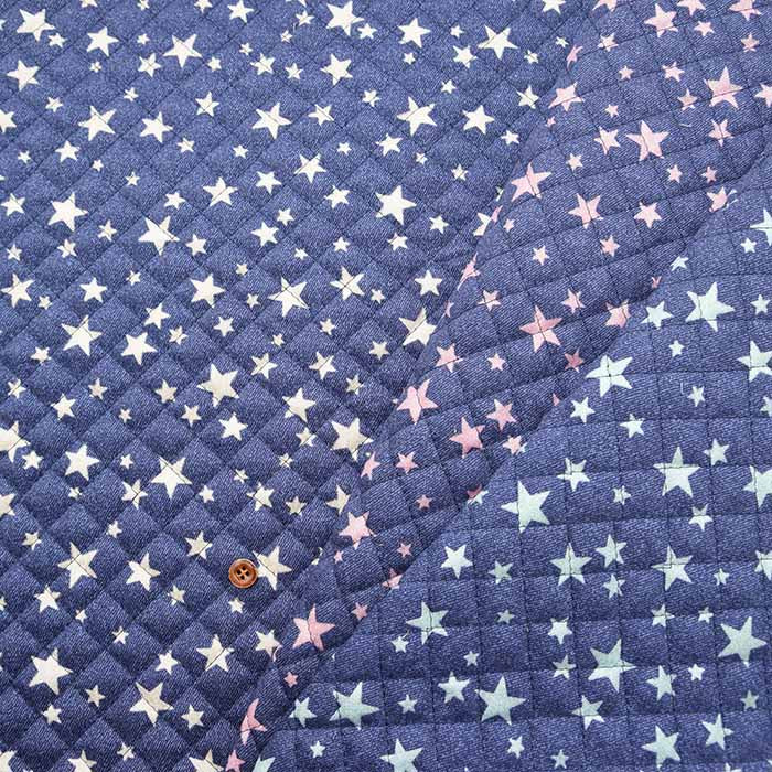 Cotton Twill Printed Quilt Fabric <Full Needle> Star Lame - nomura tailor