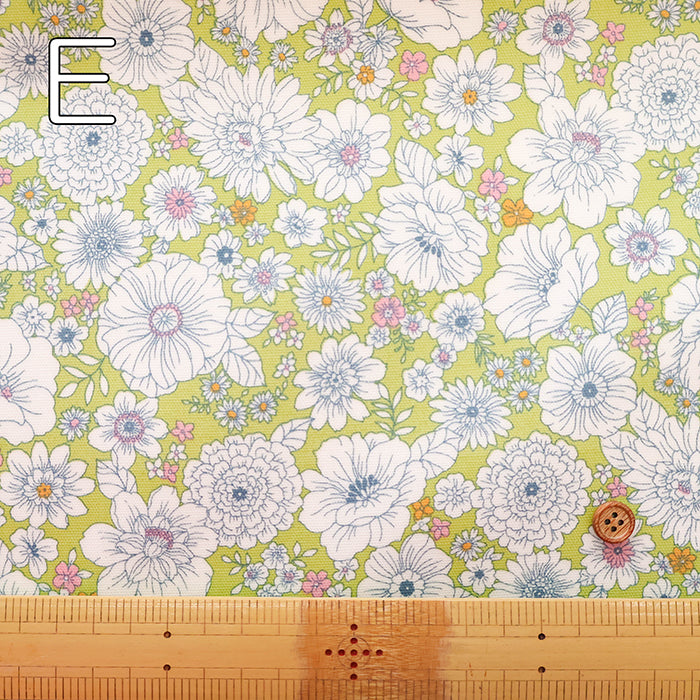 Cotton Oxford Laminated Fabric - Flowers - nomura tailor