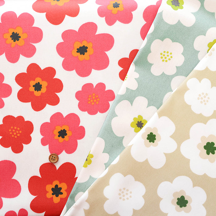 Cotton Oxford Laminated Fabric - Nordic Flowers - nomura tailor