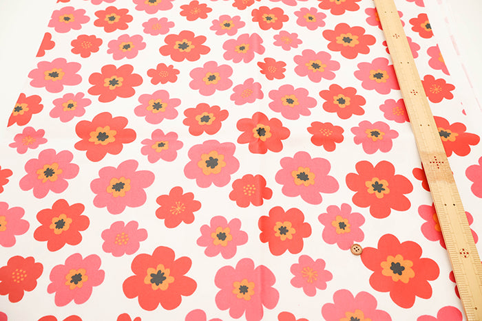 Cotton Oxford Laminated Fabric - Nordic Flowers - nomura tailor