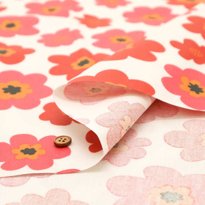 Cotton Oxford Laminated Fabric - Nordic Flowers - nomura tailor