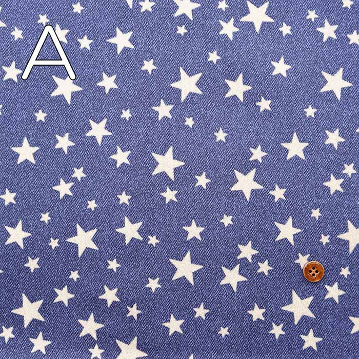 Cotton Twill Printed Fabric Star Lame - nomura tailor